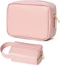 Small makeup pouch with perfect size for carrying in your purse.Taking the daily cosmetic essentials in the makeup bag, doing the makeup anywhere you want! Slip it into your purse, backpack, everyday tote or travelling bag.